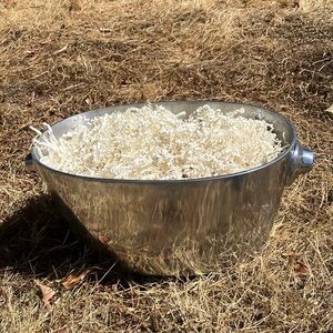 Pewter Beverage Champagne Wine Cooler Tub w. Knobs 14x8x6"